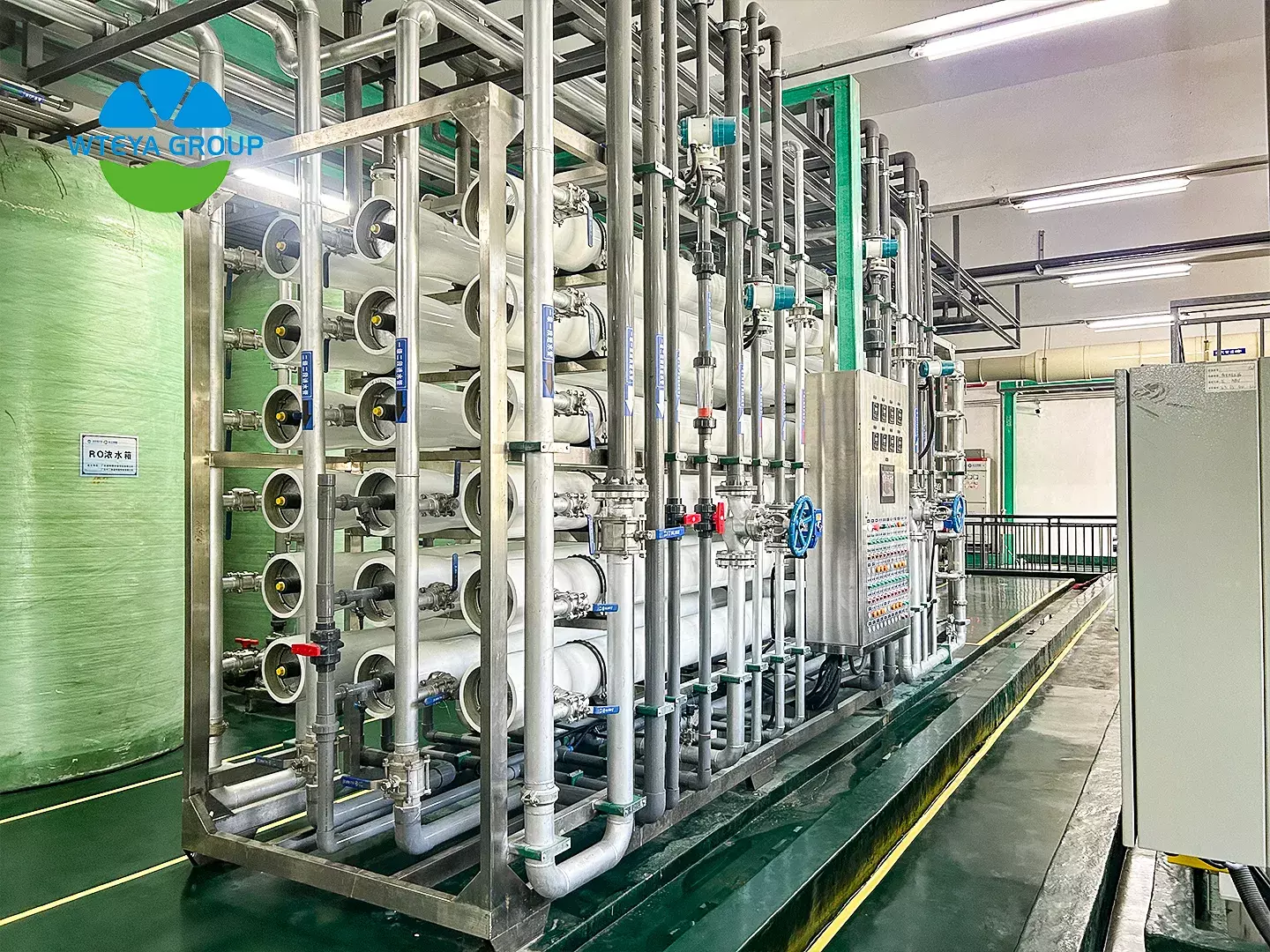 seawater desalination plant supplying fresh water to an island resort